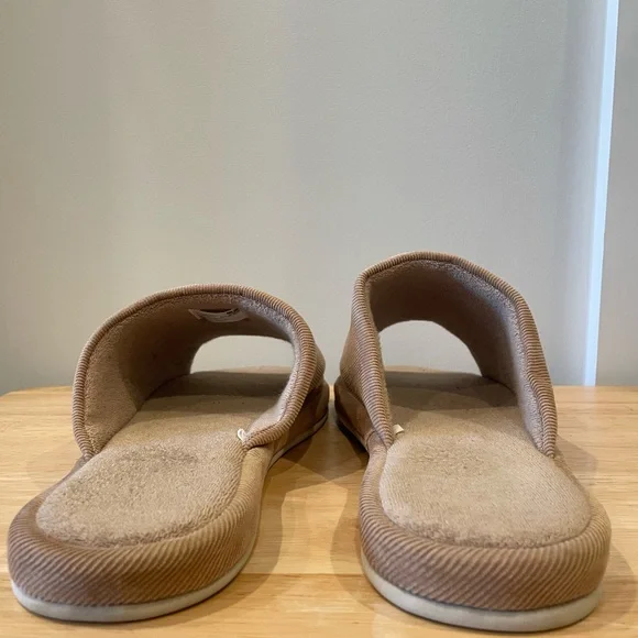 Beige Corduroy Slippers - Picture 10 of 12